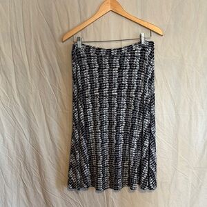 Attention Blue and Gray A-Line Skirt